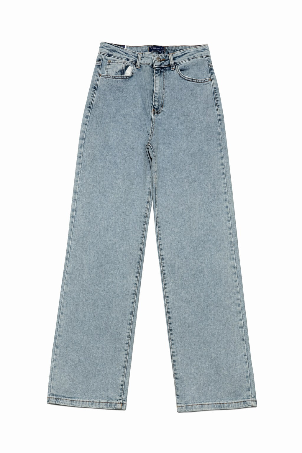 Kadın Açık Mavi Yüksek Bel Wide Leg Bol Paça Jean Pantolon 26887