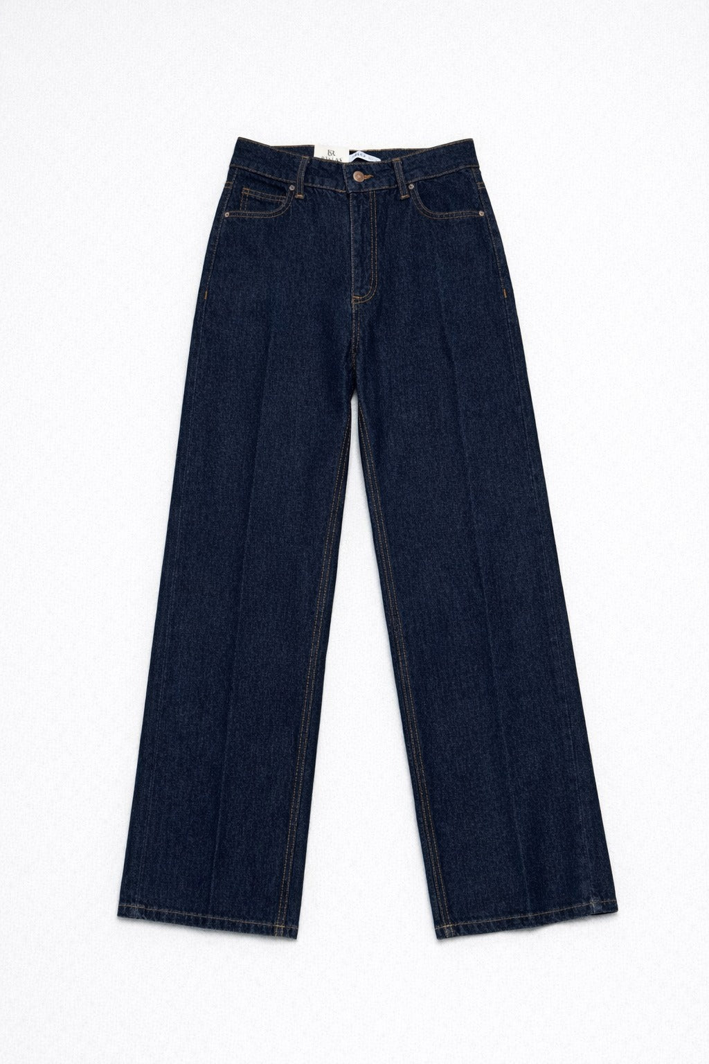 Kadın Koyu Lacivert Yüksek Bel Wide Leg Jean Pantolon